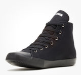 Harley Davidson Men's Nathan Chrome High-Top Black Canvas Sneakers D93810