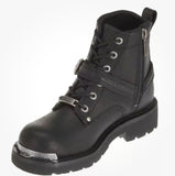 Harley Davidson Women's Becky 5.5" Black Leather Motorcycle Boots D87048