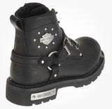 Harley Davidson Women's Becky 5.5" Black Leather Motorcycle Boots D87048