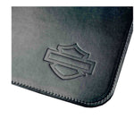 Harley Davidson Debossed Open Bar & Shield Mouse Pad Black Faux Leather HDL-20126