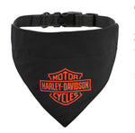 Harley Davidson Dog Pet Collar w/Black Bandana SM/MD 12"-18" Adjustable Clap HDX-90206