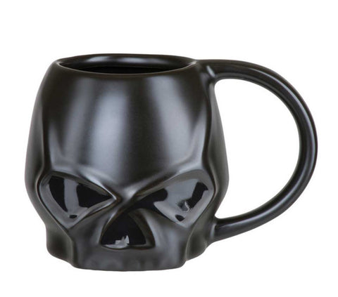 Harley Davidson Core Sculpted Skull Coffee Mug 14 oz. Matte Black HDX-98616