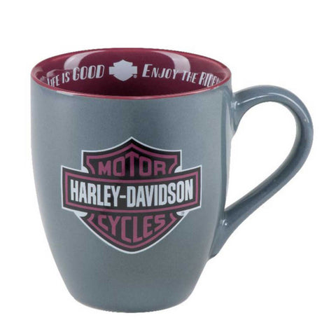 Harley Davidson Enjoy The Ride B&S Ceramic Coffee Mug Gray 15 oz. HDX-98628