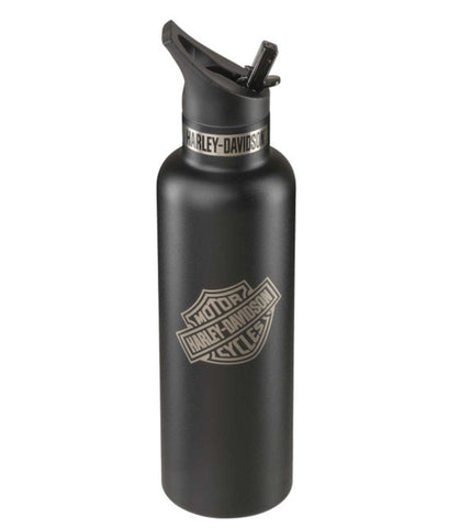 Harley Davidson Bar & Shield Water Bottle Double Wall Stainless Steel Black HDX-98636