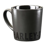 Harley Davidson Bold H-D Text Ceramic Coffee Mug Matte Black 16 oz. HDX-98655