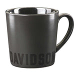 Harley Davidson Bold H-D Text Ceramic Coffee Mug Matte Black 16 oz. HDX-98655