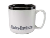 Harley Davidson Ceramic Coffee Mug 16 oz. Limited Edition White & Black HDX-98659