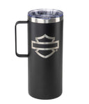 Harley Davidson Open Bar & Shield Travel Mug 30 oz. Stainless Steel Black HDX-98663