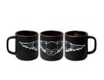 Harley Davidson Willie G Skull Silver Wings Handmade Pottery Mug 14 oz. Black HDX-98674