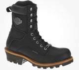 Harley Davidson Men's Tyson Logger Black 7.5" Motorcycle Boots D95188