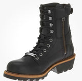 Harley Davidson Men's Tyson Logger Black 7.5" Motorcycle Boots D95188