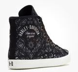 Harley Davidson Women's Flora Vulcanized Black Canvas Sneakers D84826