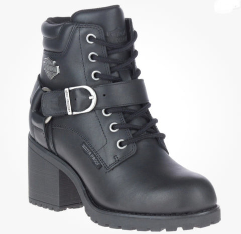 Harley Davidson Women's Howell 5" Waterproof Black Motorcycle Boots D84664