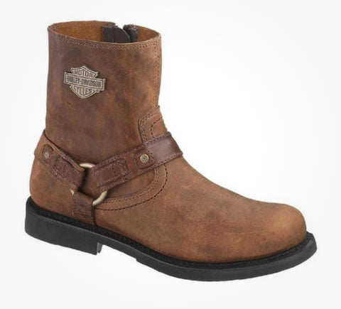 Harley Davidson Men's Scout 7" Motorcycle Boots Inside Zipper Brown D95263