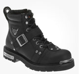 Harley Davidson Men's Brake Buckle 6" Motorcycle Boots Black D91684