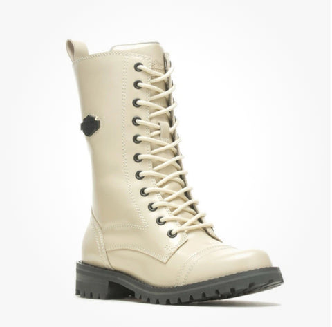 Harley Davidson Women's Walsen Light Beige 8.5" Motorcycle Boots D87257