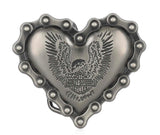 Harley Davidson Women's Chain Heart Up-Wing Eagle Belt Buckle Gunmetal Finish MAU014/37