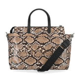 Harley Davidson Women's Python Print Bar & Shield Logo Satchel Purse Brown MHW190/01