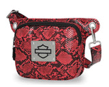 Harley-Davidson Women's Python Print B&S Logo Adjustable Waist Bag Pink MHW185/16