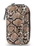 Harley-Davidson Women's Python Print B&S Logo Zip Around Phone Case Brown MWW060/01
