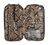 Harley-Davidson Women's Python Print B&S Logo Zip Around Phone Case Brown MWW060/01