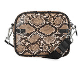 Harley-Davidson Women's Python Print B&S Logo Crossbody Belt Bag Brown MHW183/01