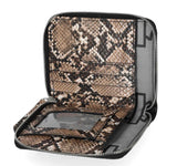 Harley-Davidson® Women's Python Print B&S Logo RFID Zip Around Wallet Brown MWW062/01