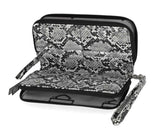 Harley-Davidson® Women's Python Print B&S Logo RFID Zip Around Wristlet Black MWW061/08