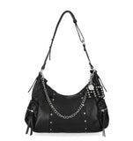 Harley-Davidson Women's Deco Chain Leather Hobo Purse Black MHW194/08