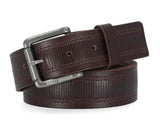 Harley-Davidson Men's Knife Slice Stitch Edge Genuine Leather Belt Brown BMM082/73