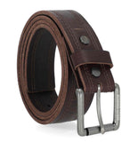 Harley-Davidson Men's Knife Slice Stitch Edge Genuine Leather Belt Brown BMM082/73