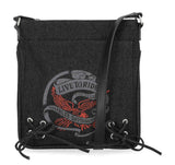Harley-Davidson Women's Live To Ride Washed Canvas Crossbody Purse Black MHW171/08