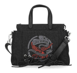 Harley-Davidson Women's Live To Ride Washed Canvas Satchel Purse Black MHW173/08