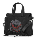 Harley-Davidson Women's Live To Ride Washed Canvas Satchel Purse Black MHW173/08
