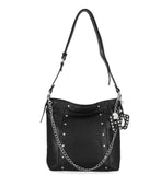 Harley-Davidson Women's Deco Chain Genuine Leather Shoulder Purse Black MHW170/08