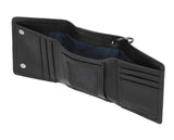 Harley-Davidson Men's Embossed Eagle Tri-Fold Snap Chain RFID Wallet Black MWM040/08