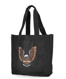 Harley-Davidson Women's Up-Winged Eagle Reversible Polyester Tote Bag Black MHW197/08