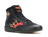 Harley-Davidson Men's Nat High-Top Black Flames Sneakers D93894