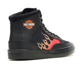 Harley-Davidson Men's Nat High-Top Black Flames Sneakers D93894