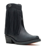 Harley Davidson Women's Korsen Fringe 7.5" Black Motorcycle Boots D84852