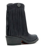 Harley Davidson Women's Korsen Fringe 7.5" Black Motorcycle Boots D84852