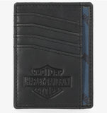 Harley Davidson Men's Card Release Front Pocket Wallet Black MWM109/08