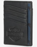 Harley Davidson Men's Card Release Front Pocket Wallet Black MWM109/08