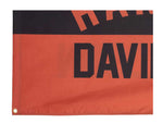 Harley Davidson Weather Resistant Retro H-D Text Outdoor Flag Large Orange HDL-15110