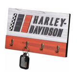 Harley Davidson Racing Stripes Key Rack w/Four Hooks Custom Cut Raised Logo HDL-15562