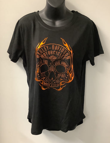 Harley Davidson Women's Sweet Heat Short Sleeve Shirt Black 402911090