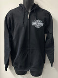 Harley Davidson Men's Heritage Badge Hooded Zip Sweatshirt Black R004738