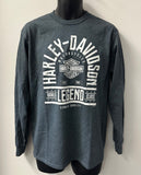 Harley Davidson Men's Canopy Legend Long Sleeve T-Shirt Blue/Gray 402911700