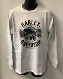 Harley Davidson Men's HD Town Long Sleeve T-Shirt Gray 402910880