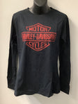 Harley Davidson Women's Red Crayon Long Sleeve Shirt Black R004714